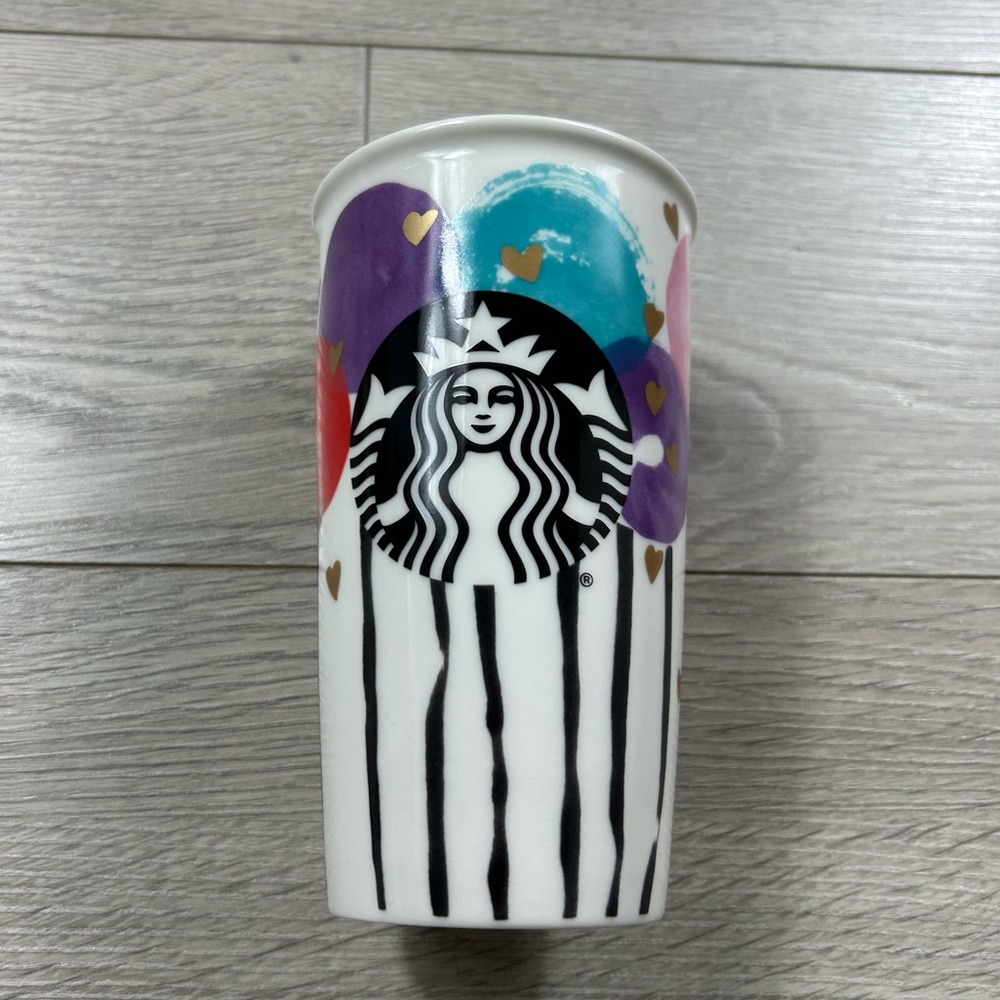 Starbucks Valentine’s Day 2016 Balloons Double Wall Traveler 12 Oz